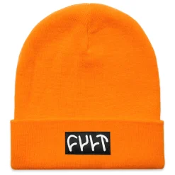 Witness Beanie / tight knit safety orange<CULT CREW